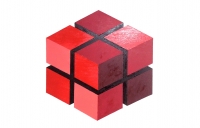 wuerfelstuecke in rot